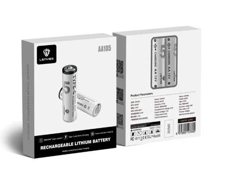 Литий-ионные аккумуляторы Lenyes AA105 на фоне в магазине Nice case