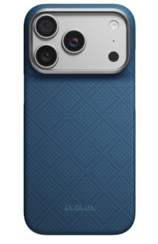 Чехол Pitaka (PTK Weaving) для iPhone 17 Pro Max / 18 Pro Max, (Sapphire Blue) Синий (KI1821PM) на фоне в магазине Nice case