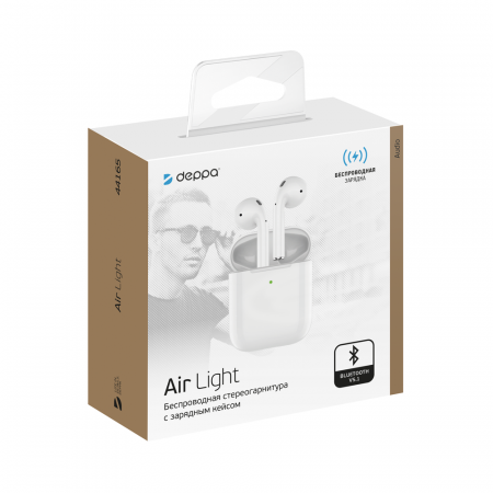 Беспроводные наушники Deppa Air Light, Белый (44165)